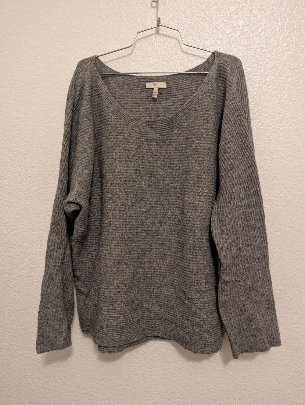 Joie Cashmere Sweater Gray Large Women's
